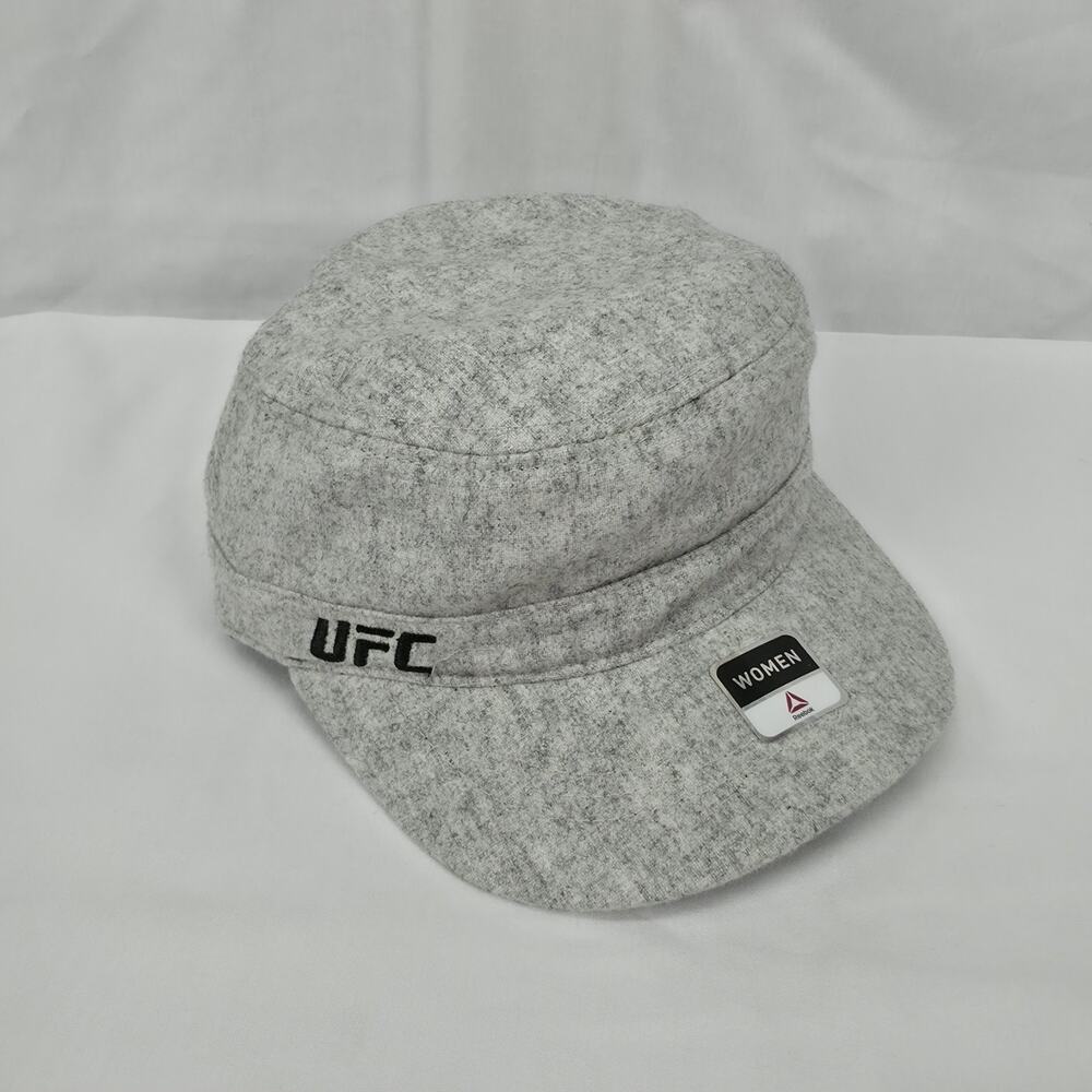 Reebok UFC Womens Military Cadet Hat OSFA Gray Wool Blend Snapback Streetwear